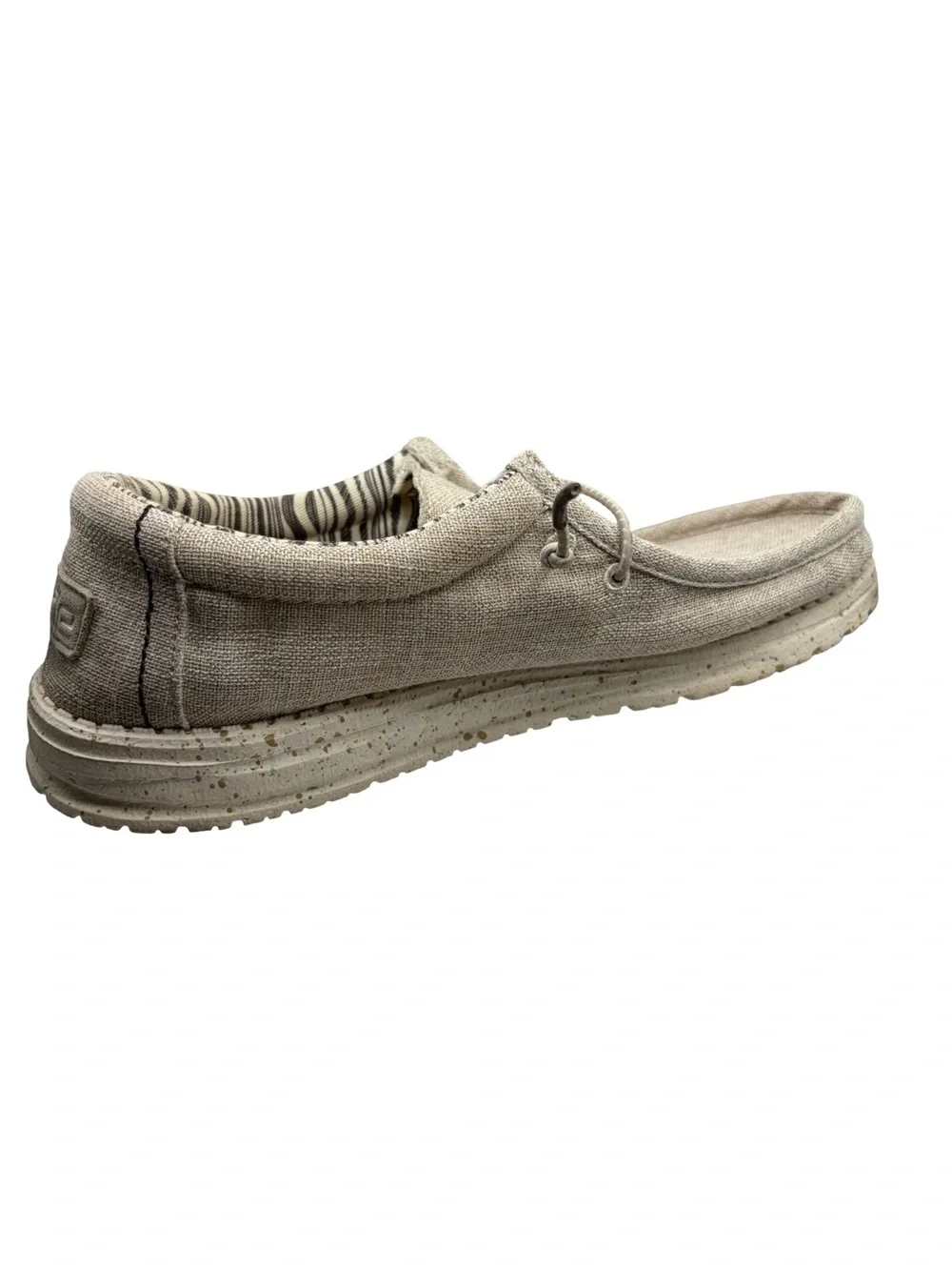 Hey Dude Wally Linen Slip-On Shoes in Beige Mens 7